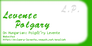 levente polgary business card